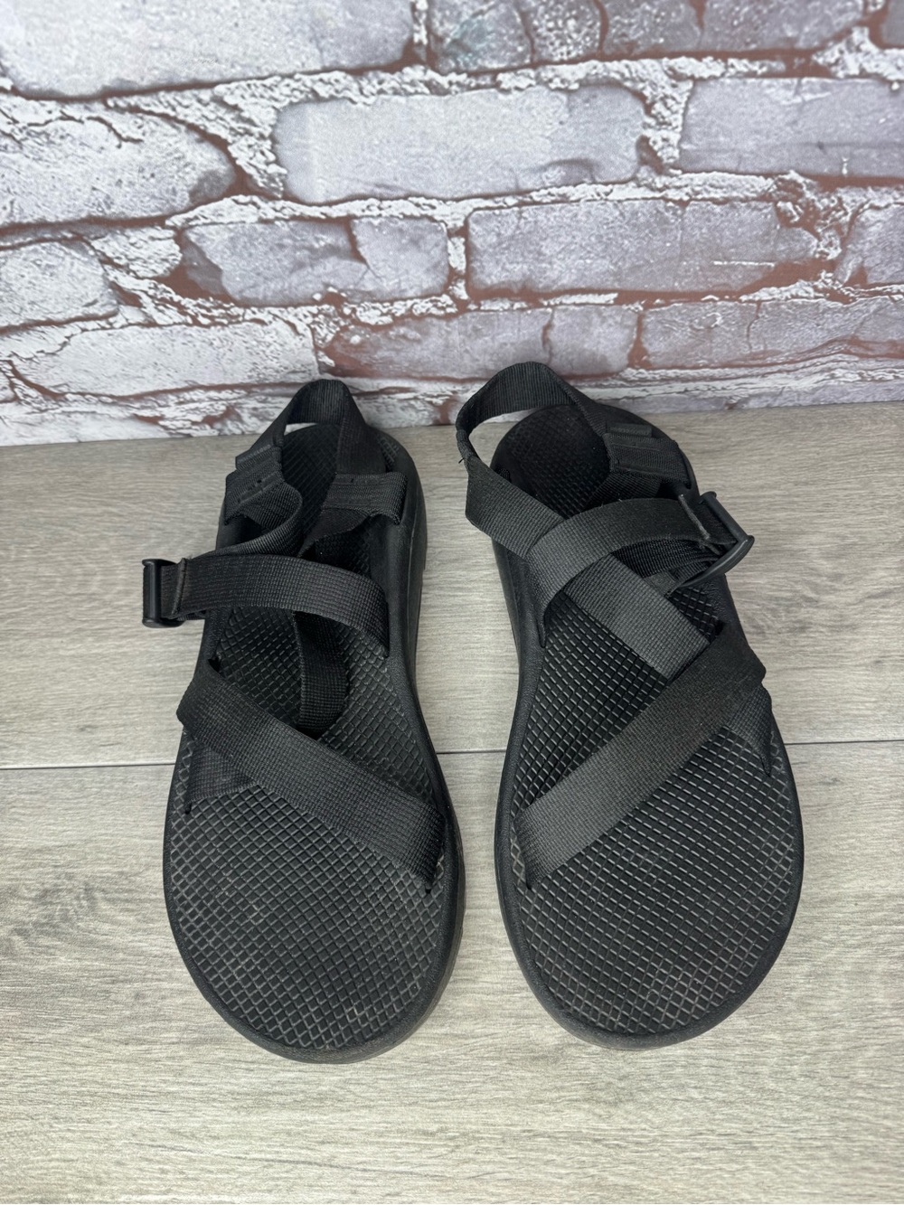 Chaco Black Nylon Synthetic Strap Hiking Performance Sandals Men Sz 12M US/45EU